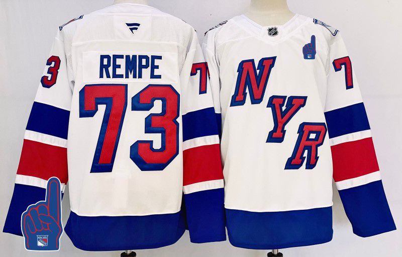 Men New York Rangers 73 Rempe White Fanatics 2025 NHL Jersey style 3